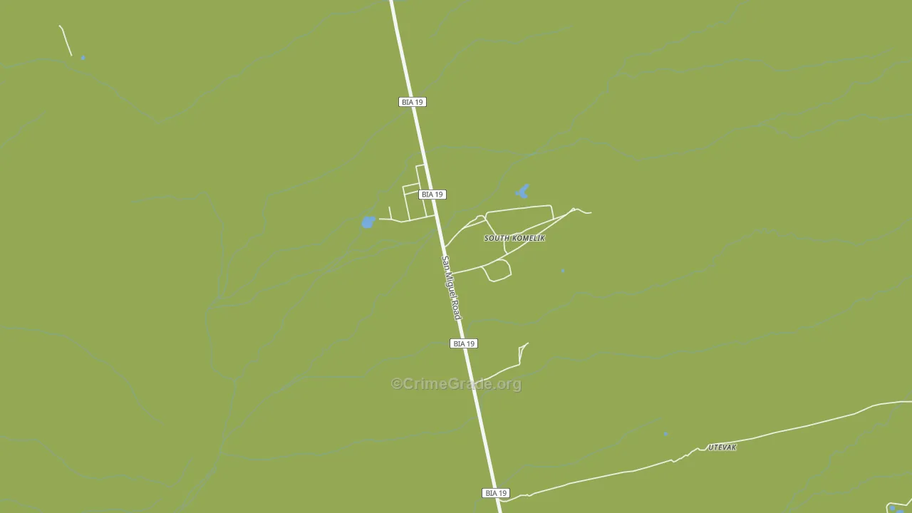 South Komelik, AZ Map of Vehicle Theft Rates