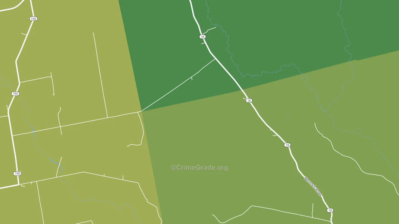 South Lagrange, ME Map of Vehicle Theft Rates
