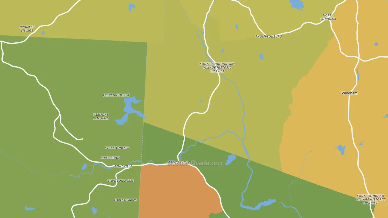 South Londonderry, VT Map of Vehicle Theft Rates