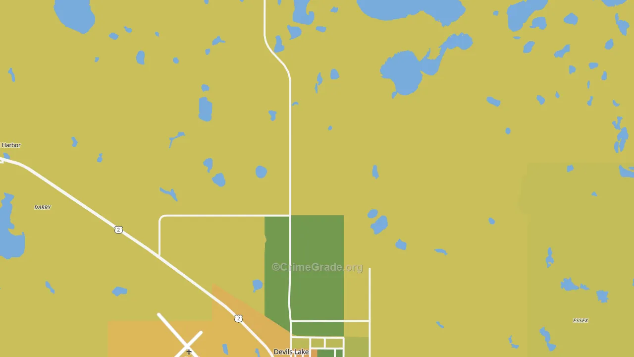 South Minnewaukan, ND Map of Vehicle Theft Rates