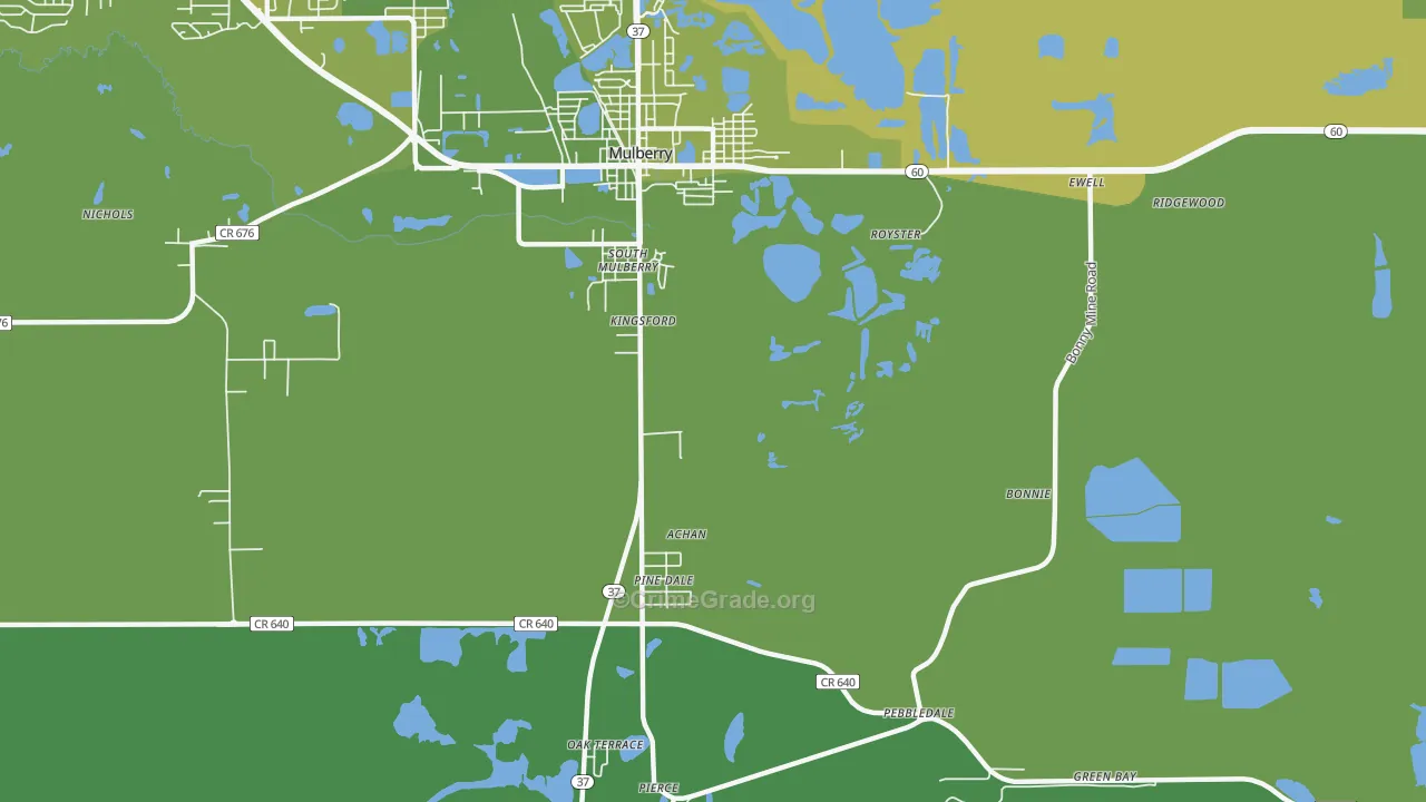 South Mulberry, FL Map of Vehicle Theft Rates