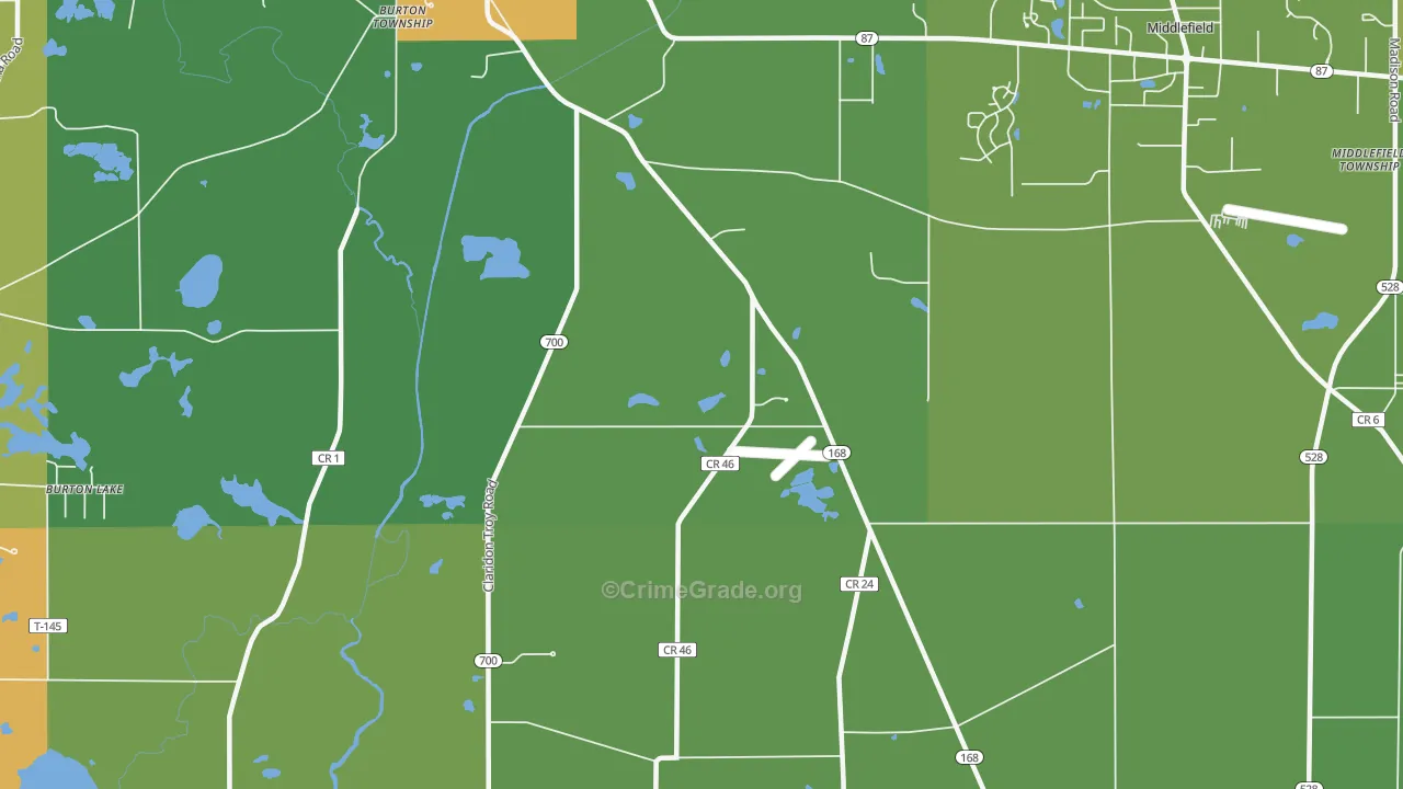 South Newbury, OH Map of Vehicle Theft Rates