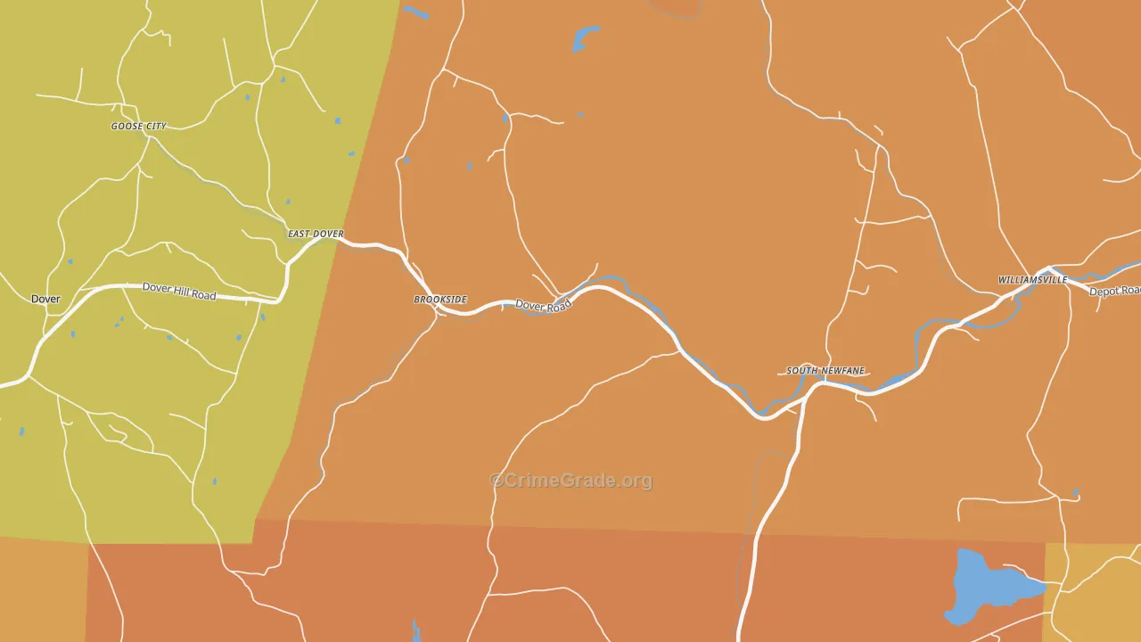 South Newfane, VT Map of Vehicle Theft Rates