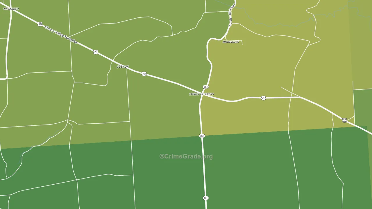 South Onondaga, NY Map of Vehicle Theft Rates