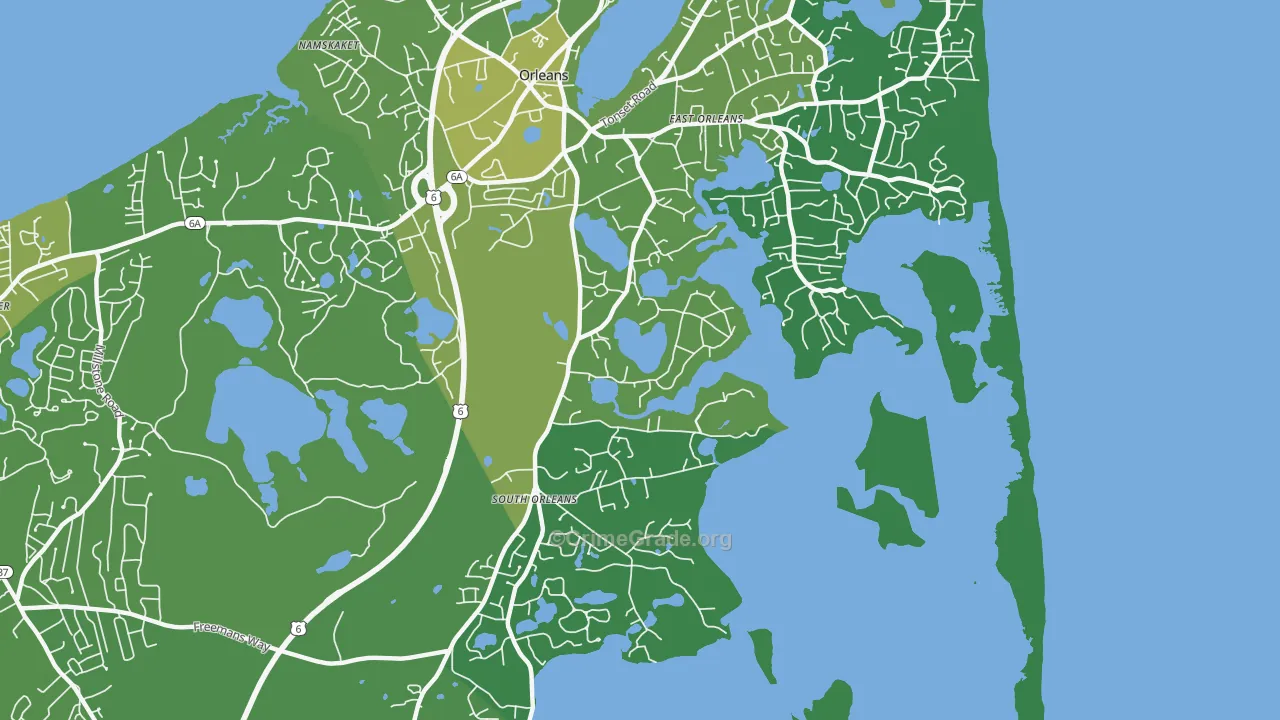 South Orleans, MA Map of Vehicle Theft Rates