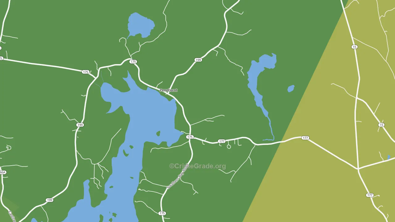 South Penobscot, ME Map of Vehicle Theft Rates