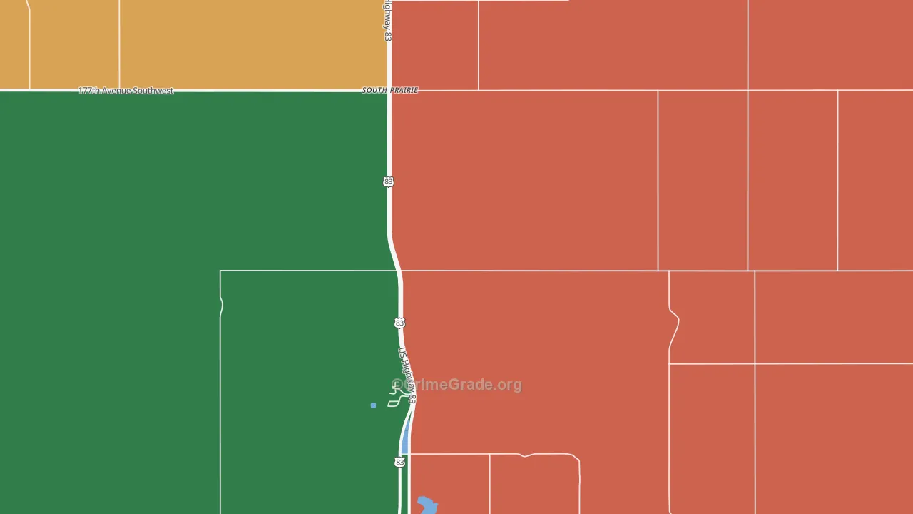 South Prairie, ND Map of Vehicle Theft Rates