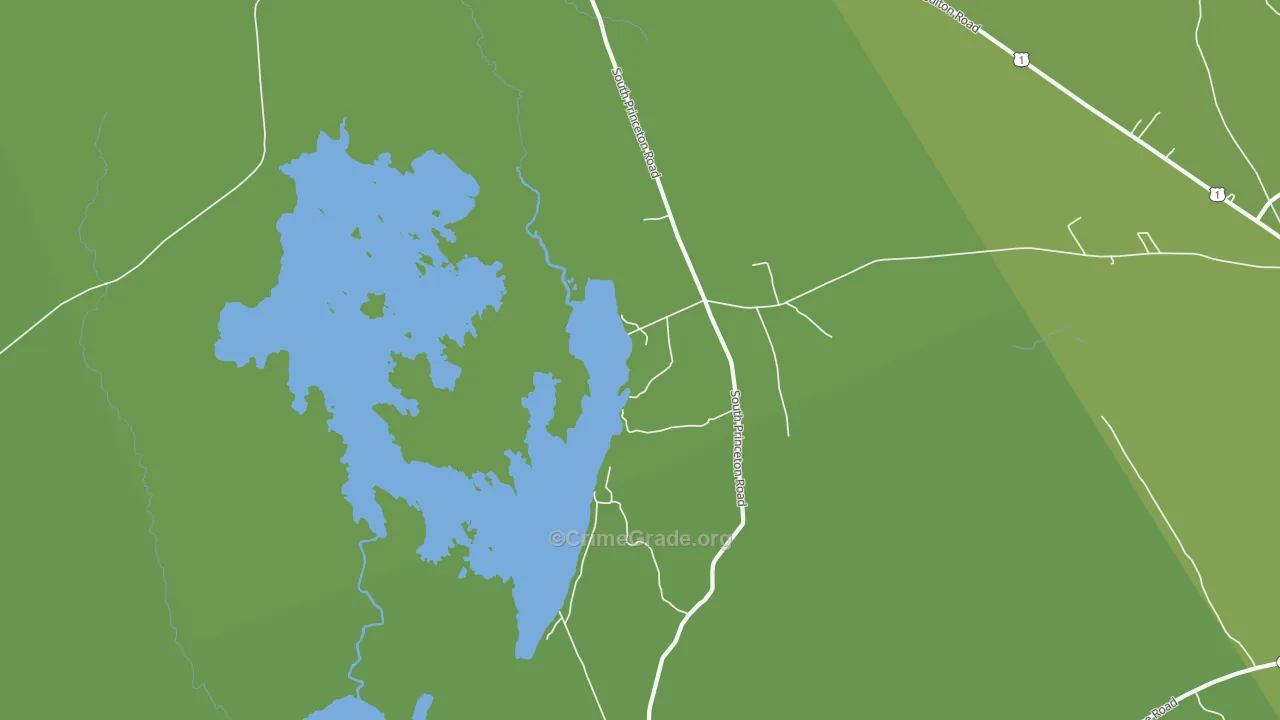 South Princeton, ME Map of Vehicle Theft Rates