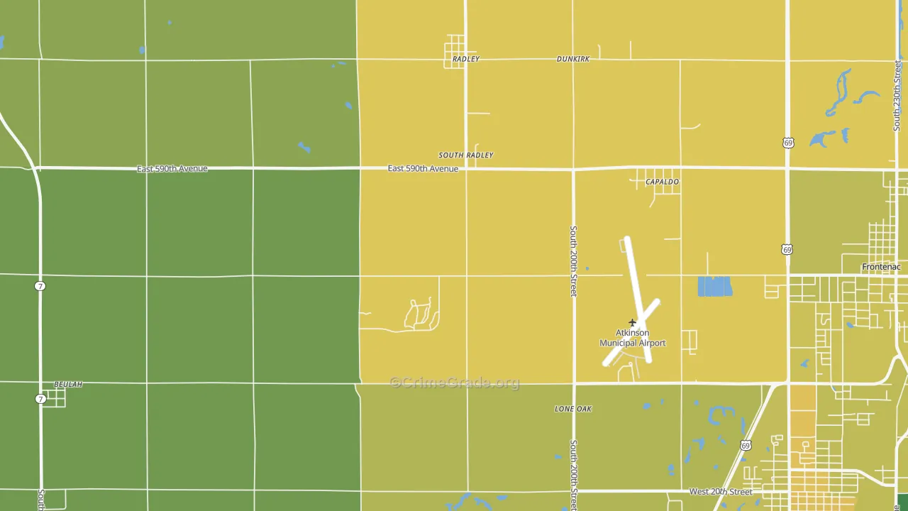 South Radley, KS Map of Vehicle Theft Rates