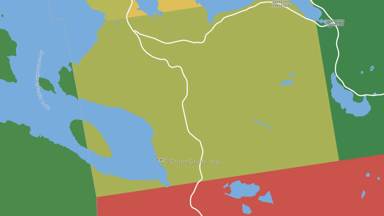South Rangeley, ME Map of Vehicle Theft Rates
