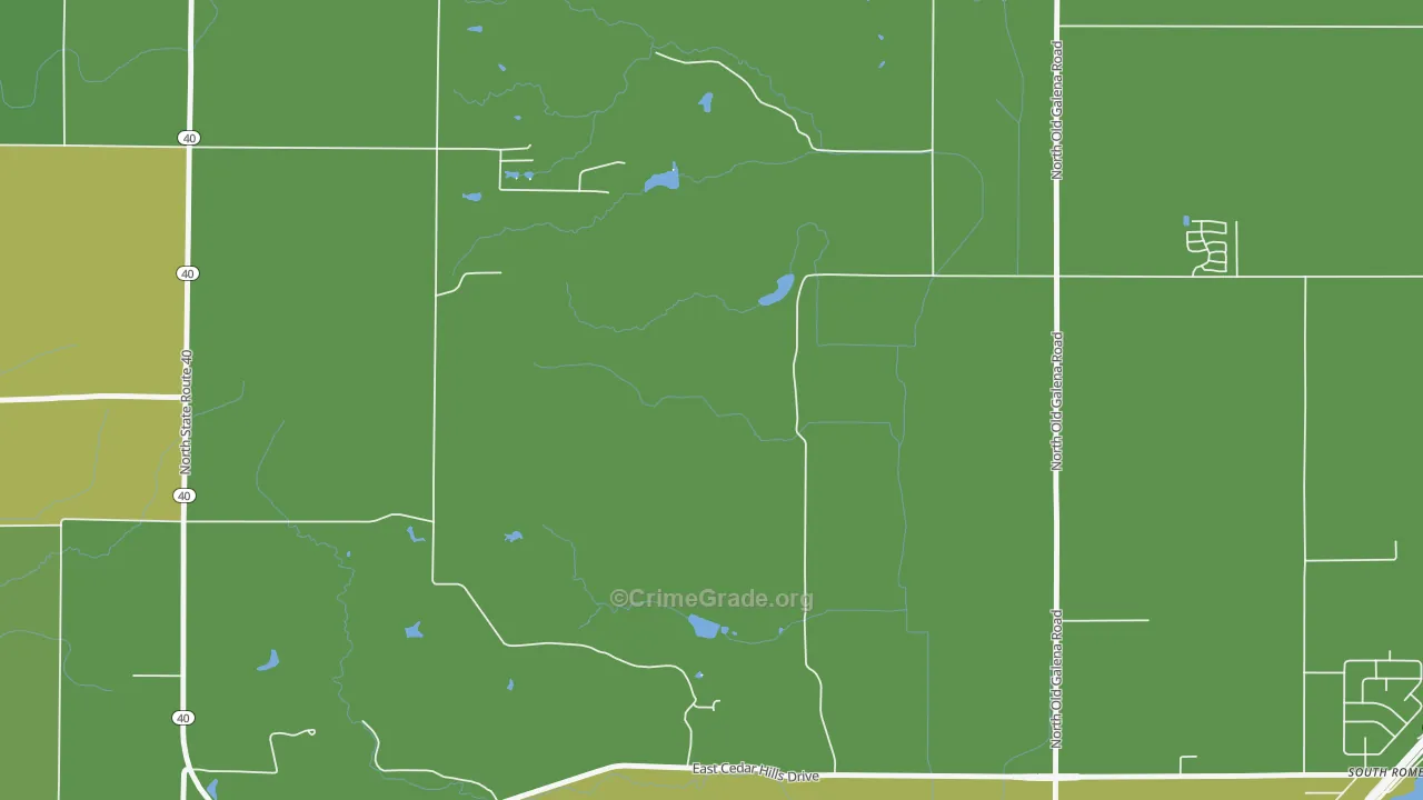 South Rome, IL Map of Vehicle Theft Rates