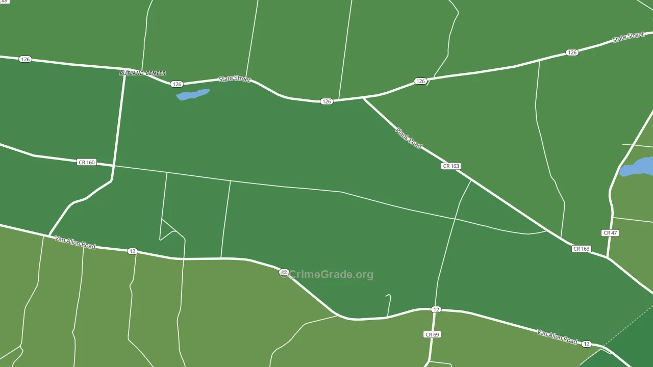South Rutland, NY Map of Vehicle Theft Rates
