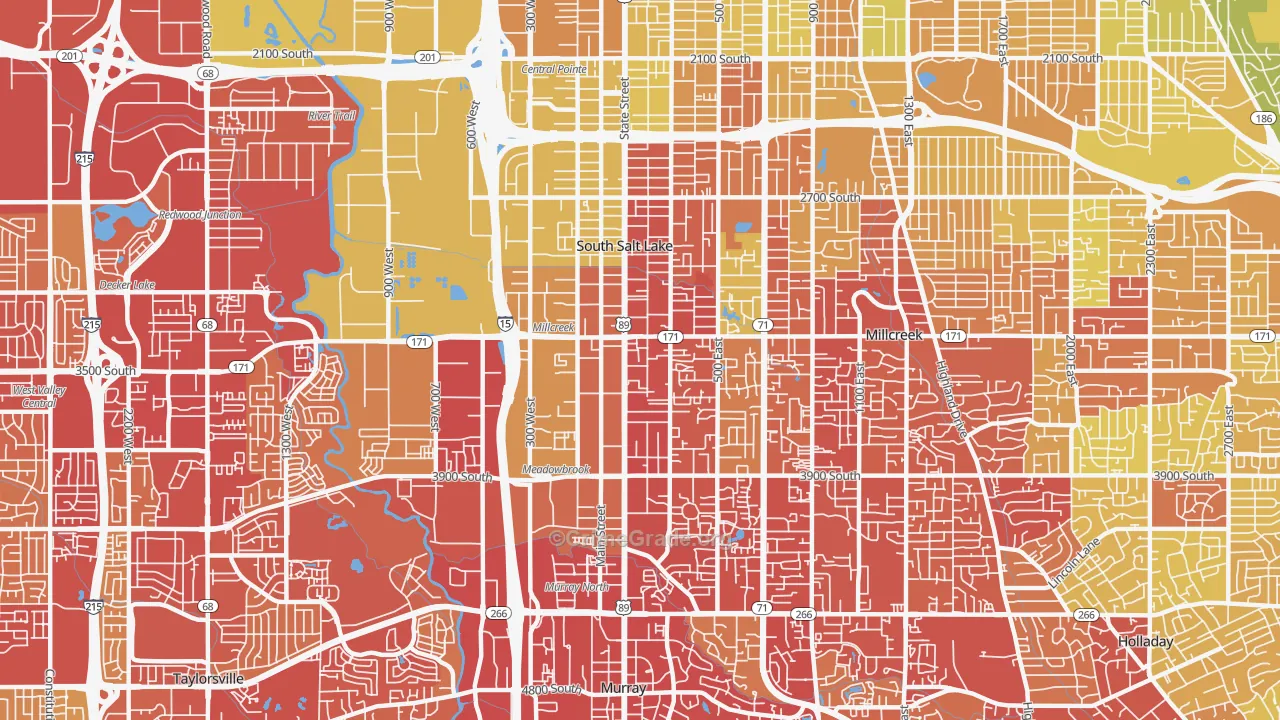 South Salt Lake, UT Map of Vehicle Theft Rates