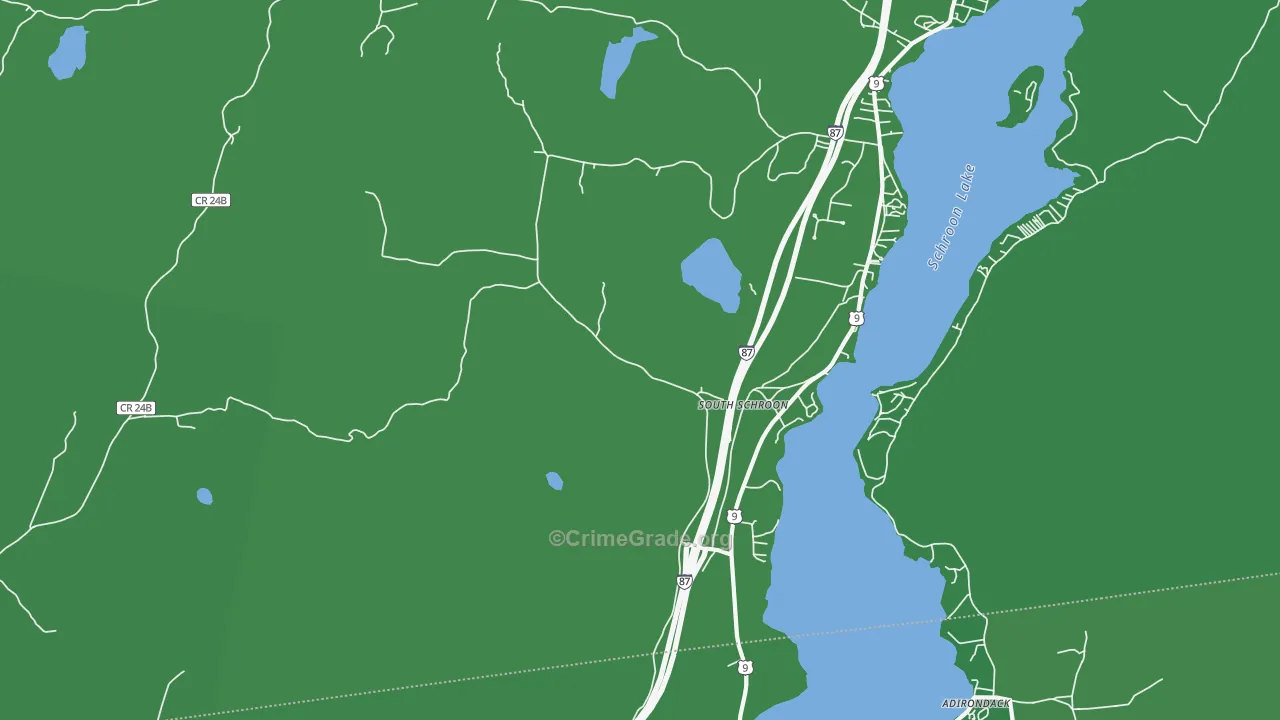 South Schroon, NY Map of Vehicle Theft Rates