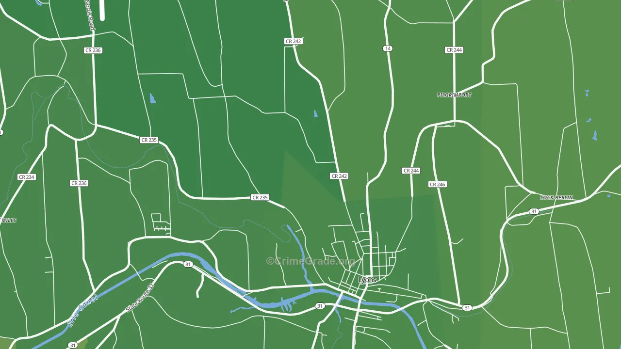 South Sodus, NY Map of Vehicle Theft Rates