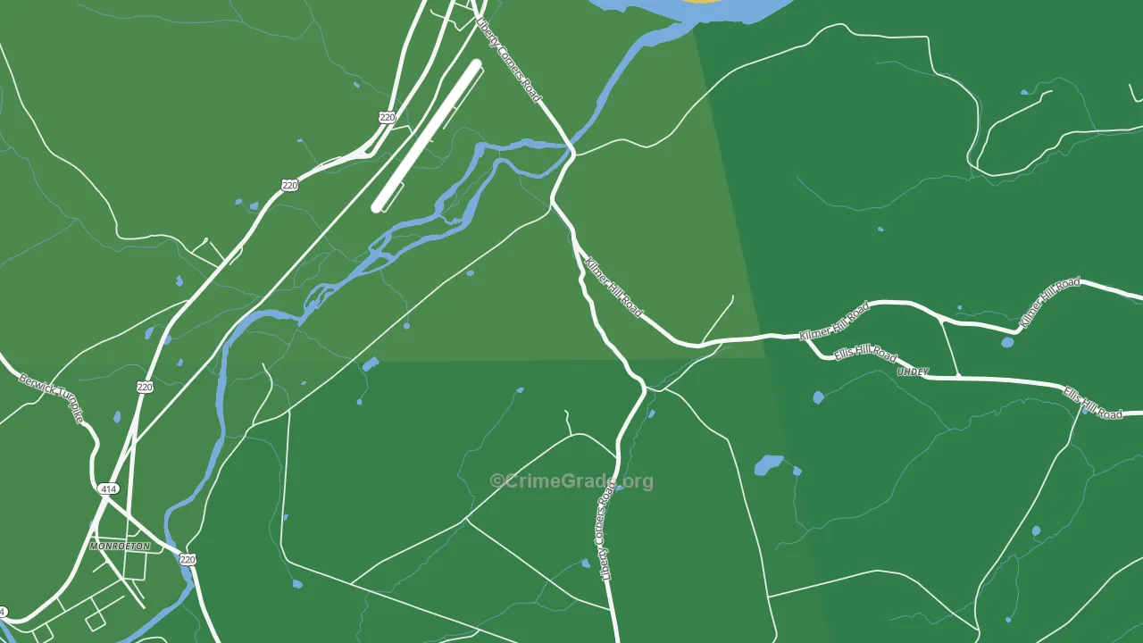 South Towanda, PA Map of Vehicle Theft Rates
