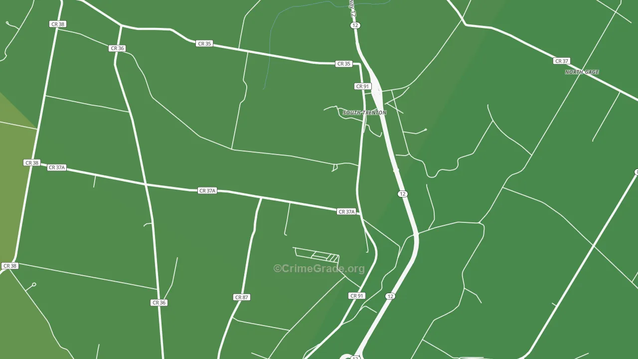 South Trenton, NY Map of Vehicle Theft Rates