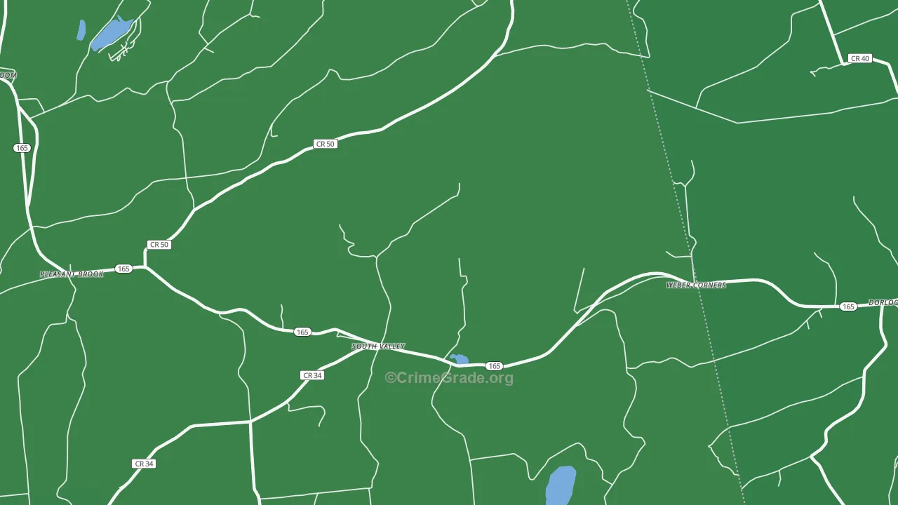 South Valley, NY Map of Vehicle Theft Rates