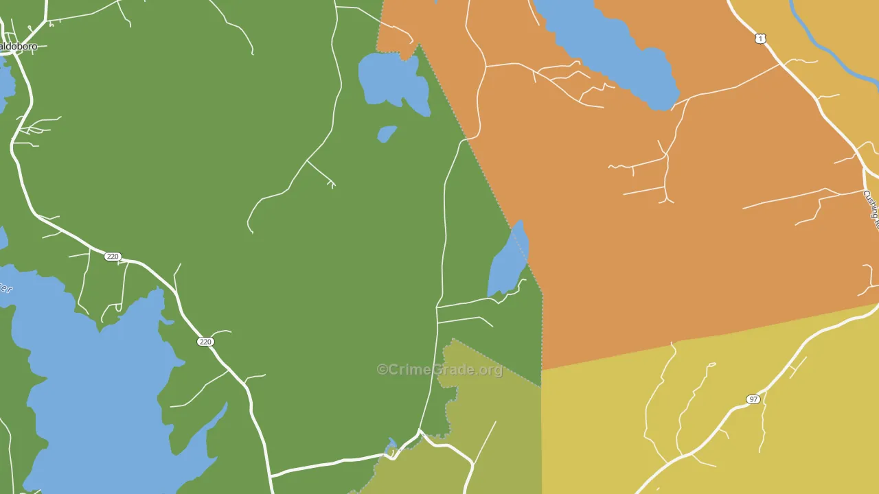 South Waldoboro, ME Map of Vehicle Theft Rates