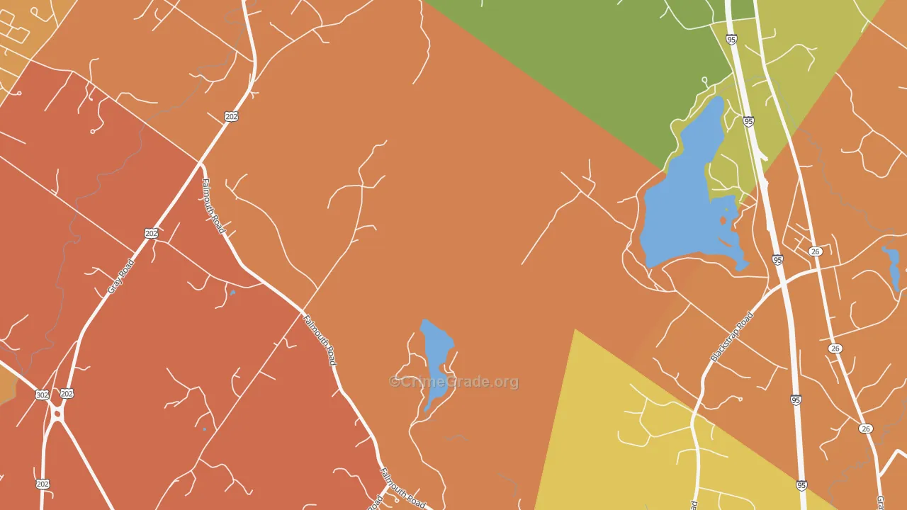 South Windham, ME Map of Vehicle Theft Rates