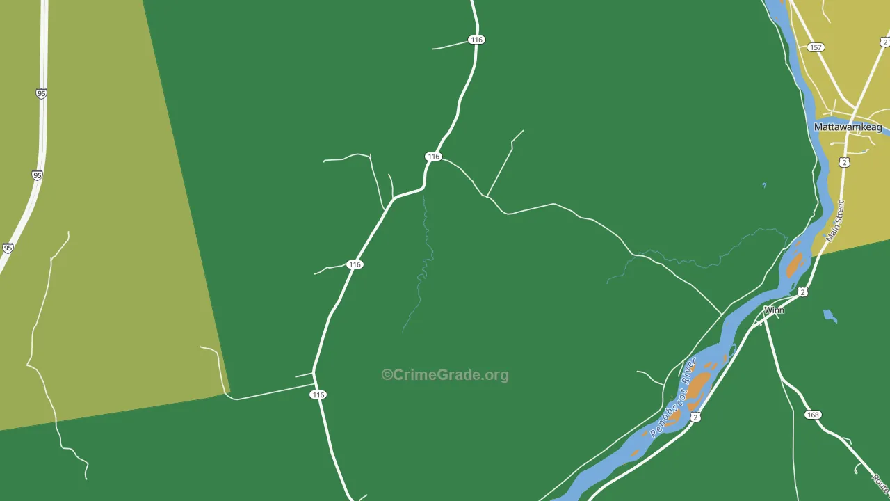 South Woodville, ME Map of Vehicle Theft Rates