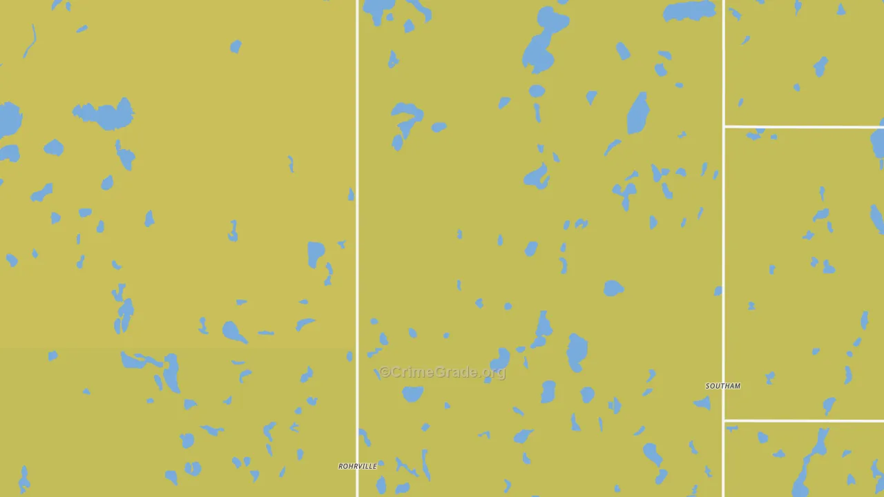 Southam, ND Map of Vehicle Theft Rates