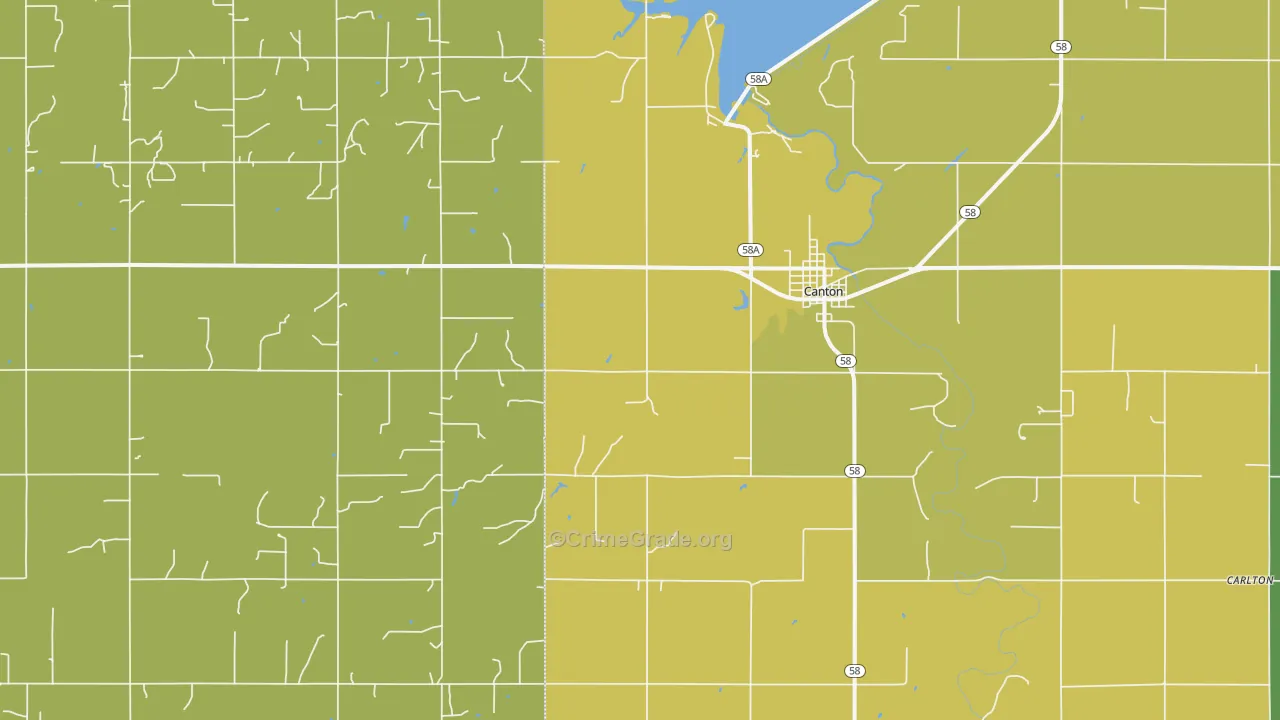 Southard, OK Map of Vehicle Theft Rates