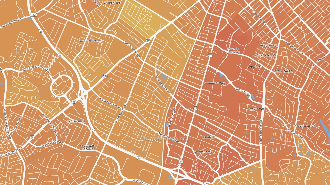 Southland Deerfield Open Gates, Lexington, KY Map of Vehicle Theft Rates
