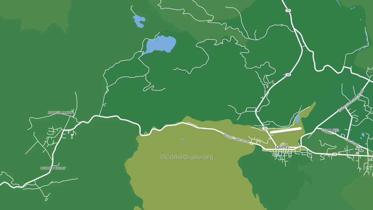 Spanish Ranch, CA Map of Vehicle Theft Rates