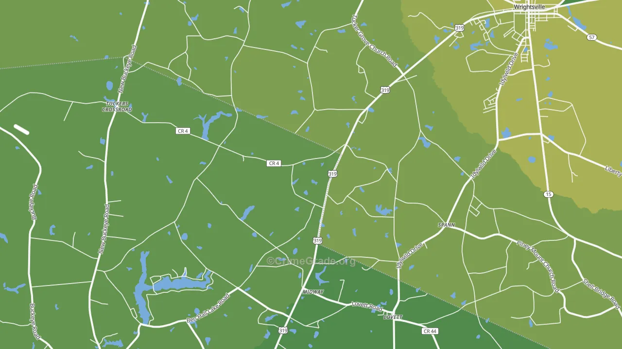 Spann, GA Map of Vehicle Theft Rates