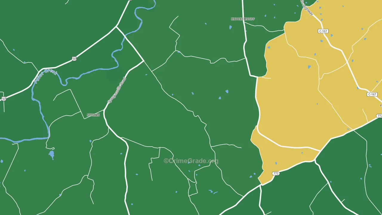 Spargursville, OH Map of Vehicle Theft Rates