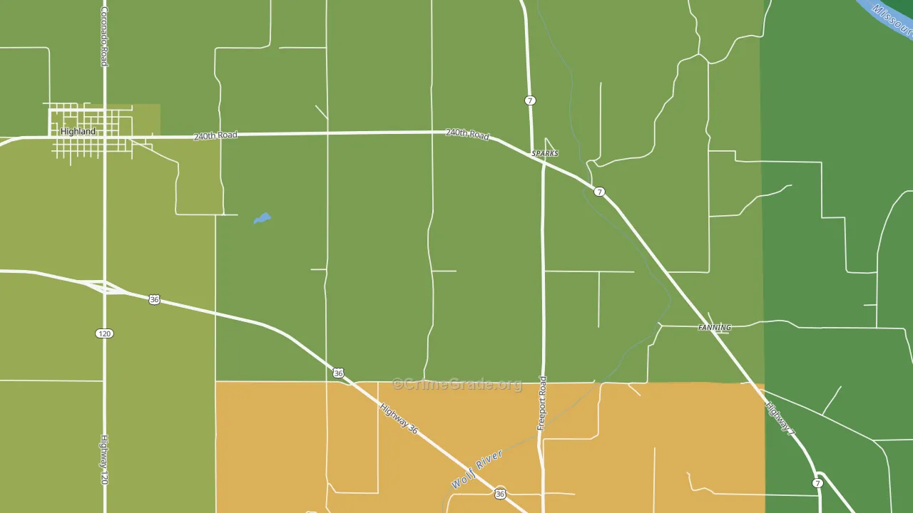 Sparks, KS Map of Vehicle Theft Rates