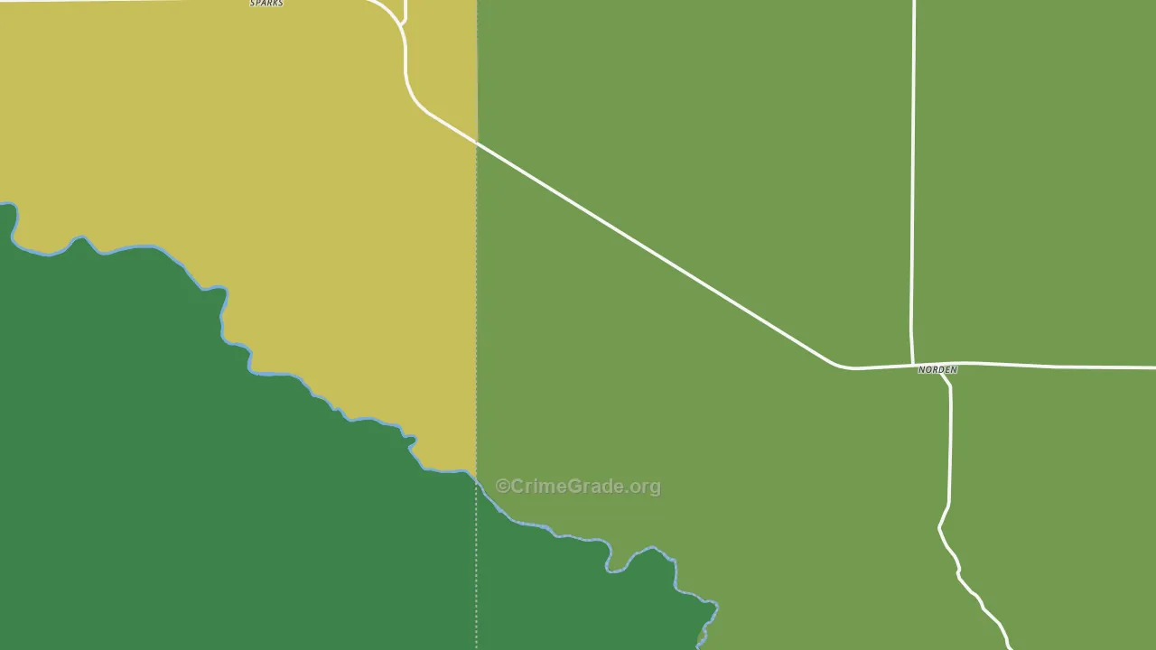 Sparks, NE Map of Vehicle Theft Rates