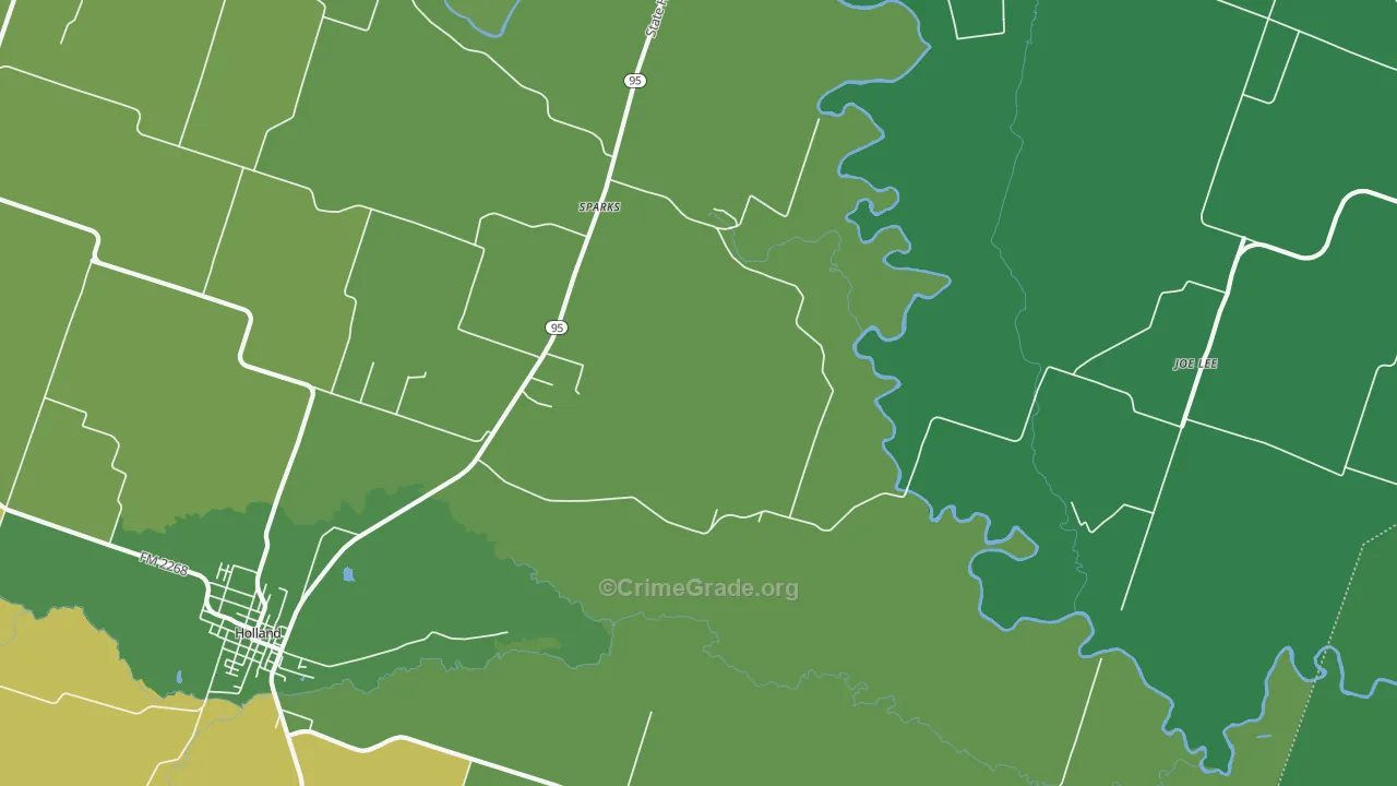 Sparks, TX Map of Vehicle Theft Rates