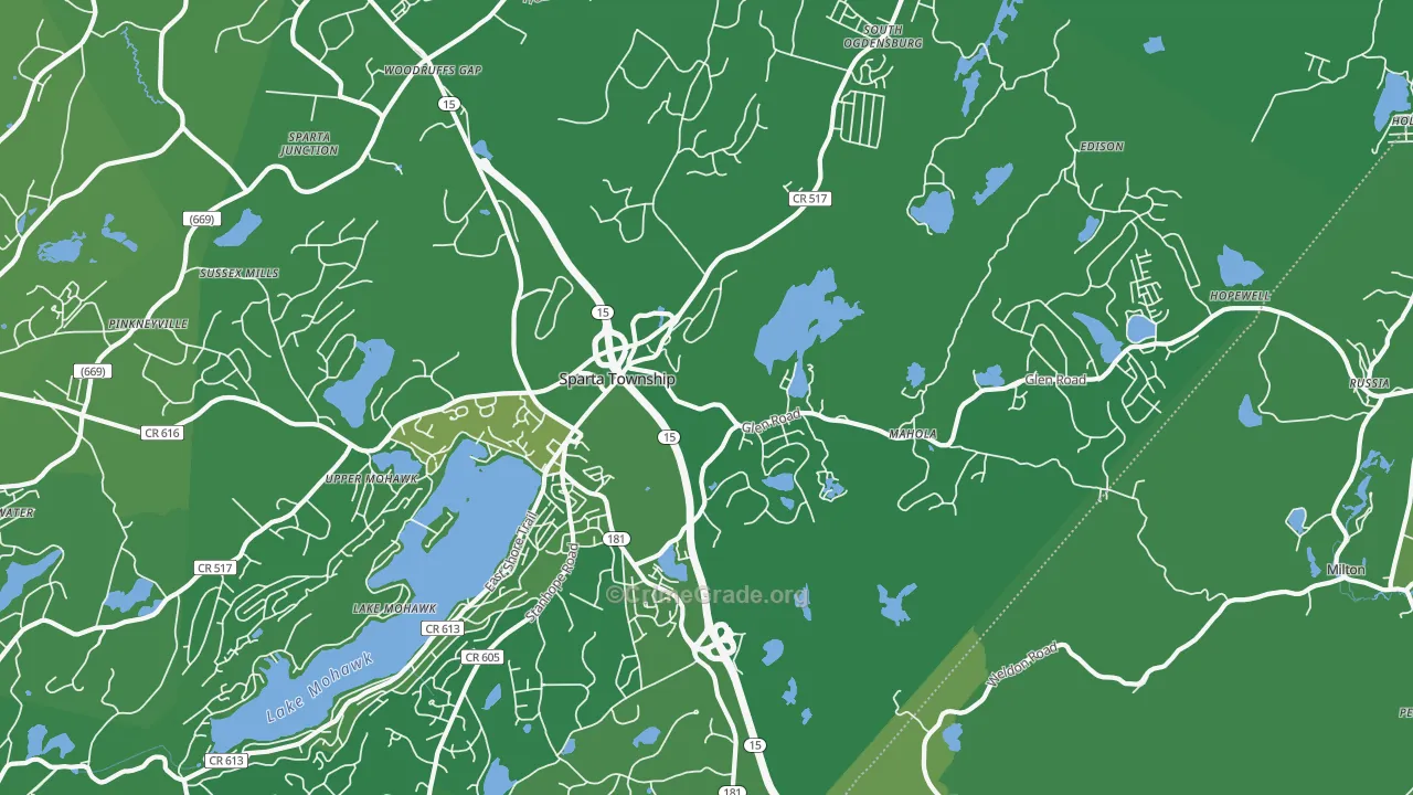 Sparta, NJ Map of Vehicle Theft Rates