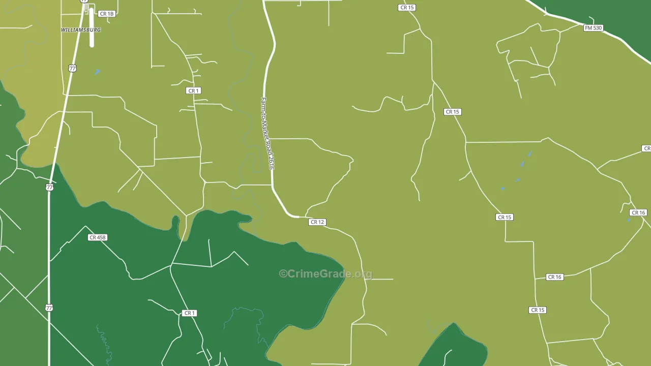 Speaks, TX Map of Vehicle Theft Rates