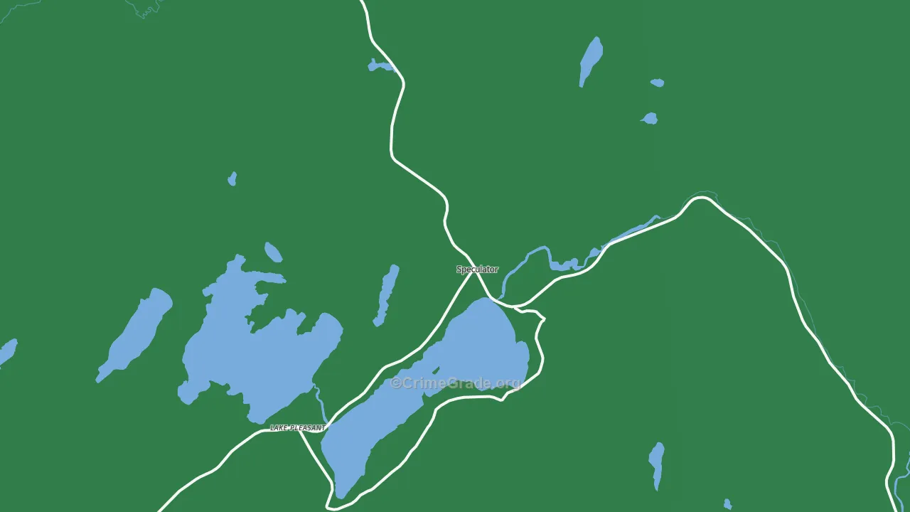 Speculator, NY Map of Vehicle Theft Rates