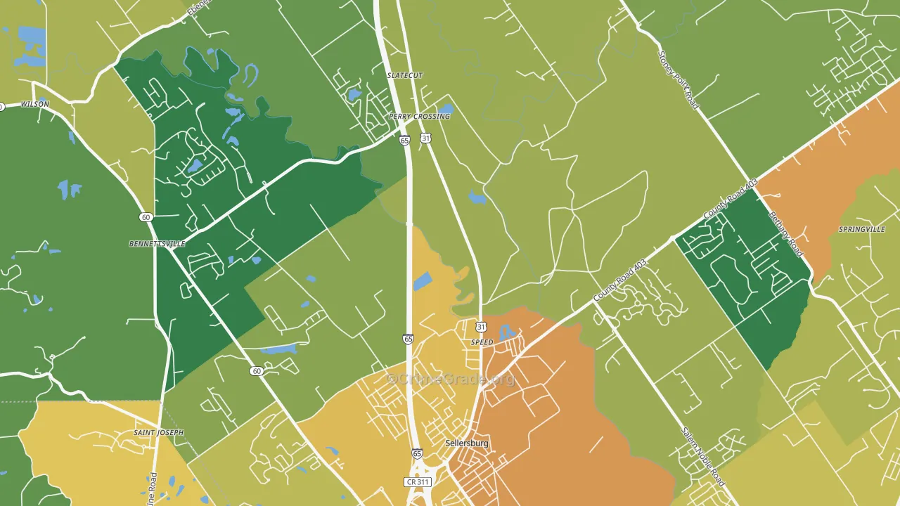 Speed, IN Map of Vehicle Theft Rates