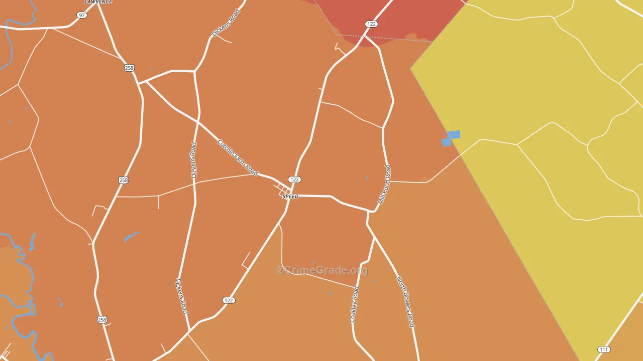 Speed, NC Map of Vehicle Theft Rates