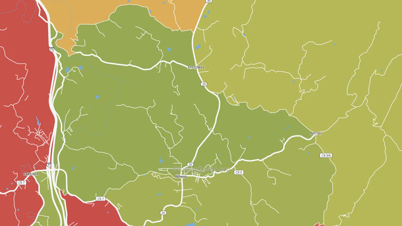 Speedway, WV Map of Vehicle Theft Rates