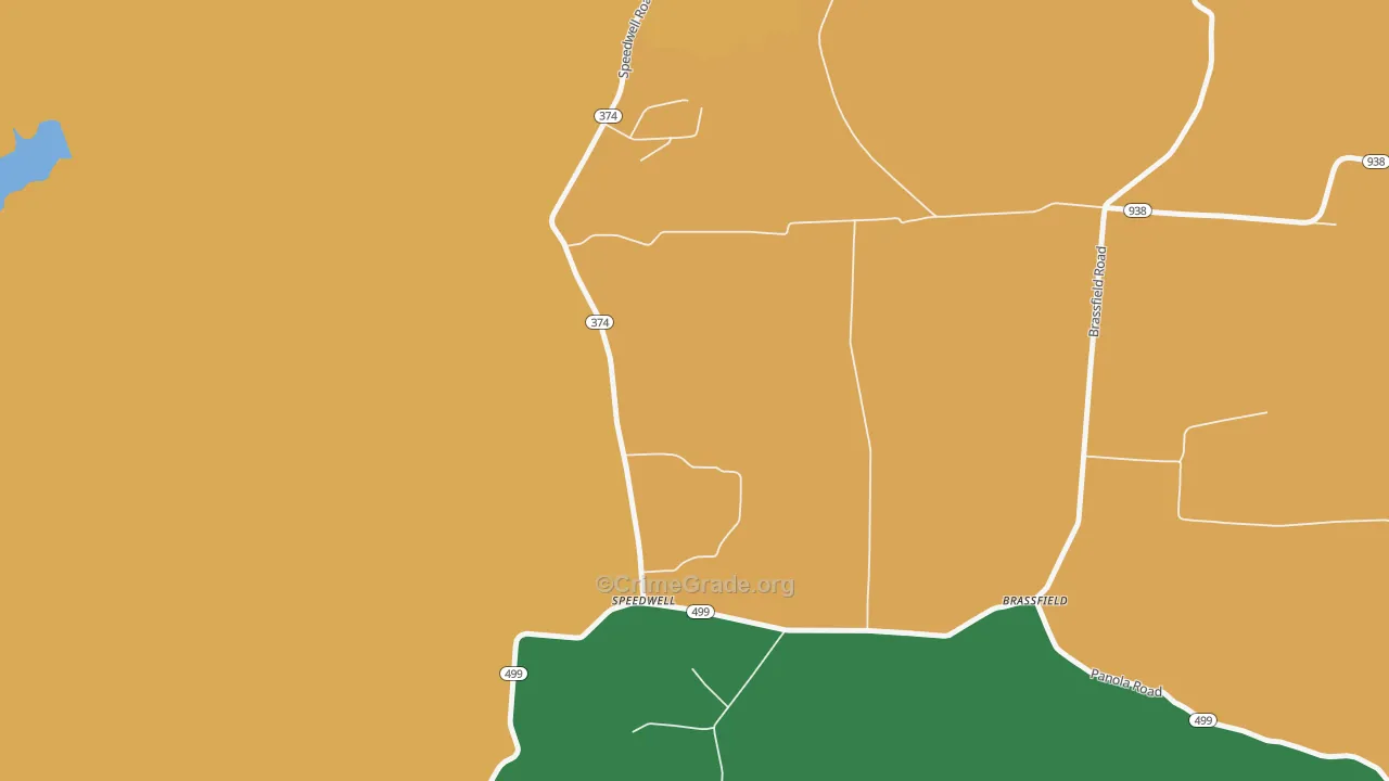 Speedwell, KY Map of Vehicle Theft Rates