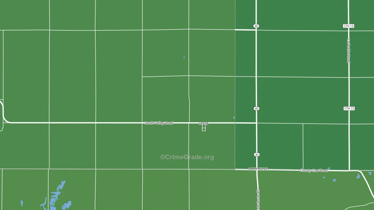 Speer, IL Map of Vehicle Theft Rates