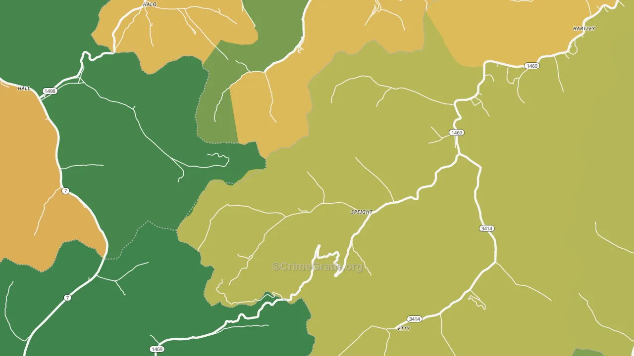 Speight, KY Map of Vehicle Theft Rates