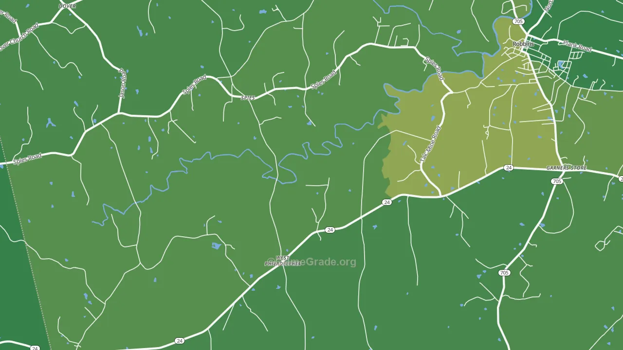 Spies, NC Map of Vehicle Theft Rates
