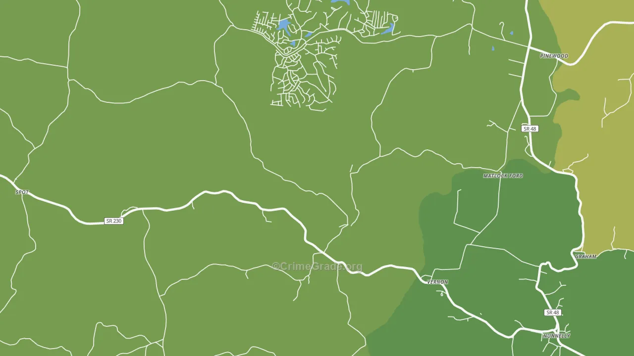 Spot, TN Map of Vehicle Theft Rates