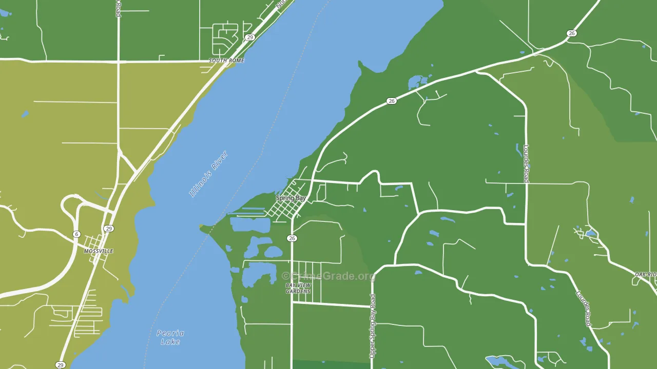 Spring Bay, IL Map of Vehicle Theft Rates