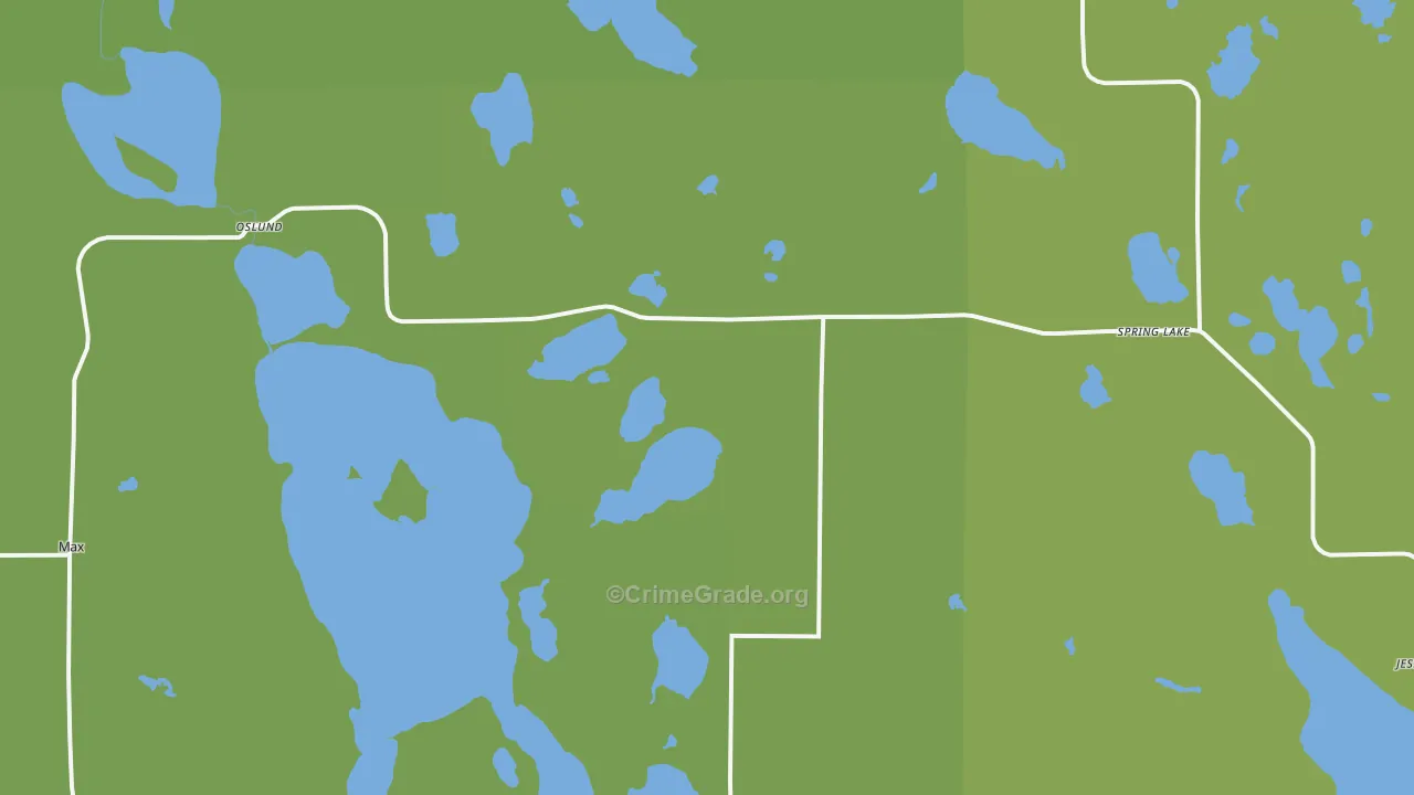 Spring Lake, MN Map of Vehicle Theft Rates