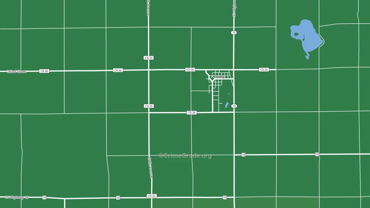 Spring Valley, SD Map of Vehicle Theft Rates