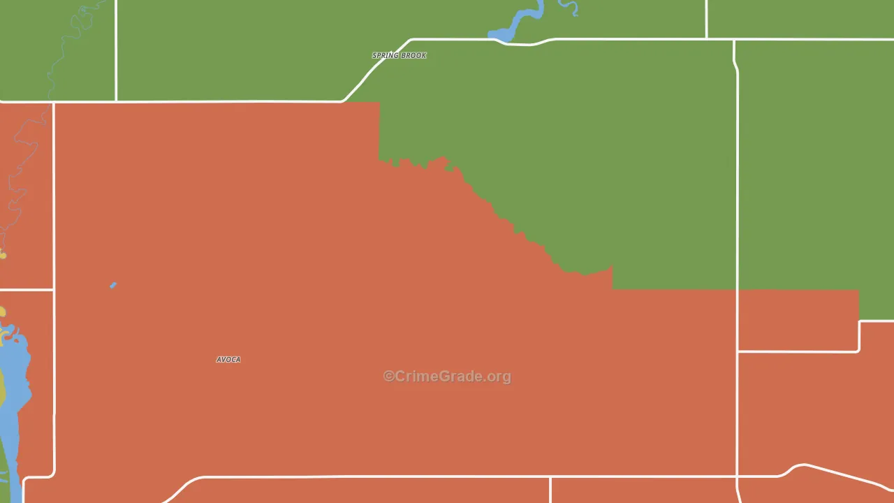 Springbrook, ND Map of Vehicle Theft Rates