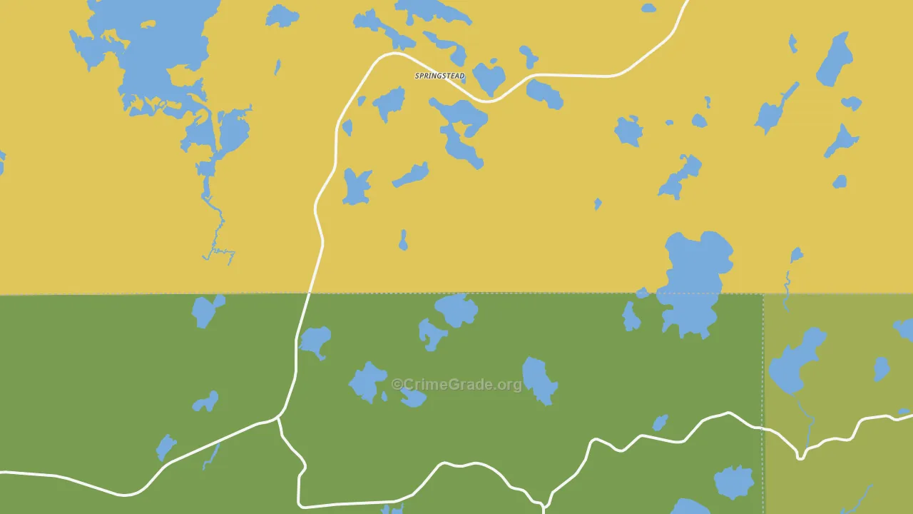Springstead, WI Map of Vehicle Theft Rates